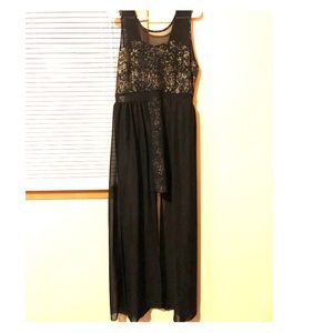 Material Girl black & Gold Dress